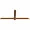 Ekena Millwork Eugene Smooth Timber Gable Bracket, Western Red Cedar, 60"W x 25"H x 1 1/2"D x 3 1/2"F, 10/12 Pitch GBW060X25X0204EUG00SWR - alternate 4